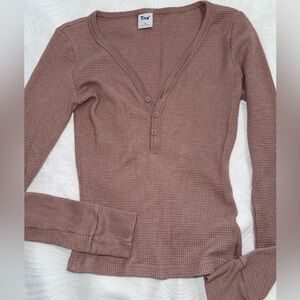 TNA Waffle Knit Henley